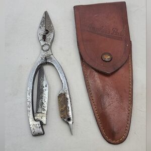 Angler's Pal Pliers And Leather Sheath, Belt Attach